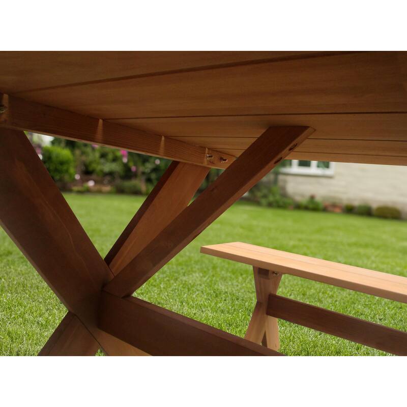 X-Frame Picnic Table Dining Set