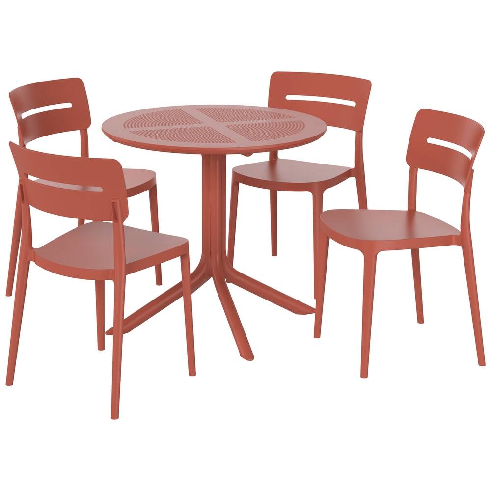 Frond and Form 4-Person Outdoor Round Dining Set
