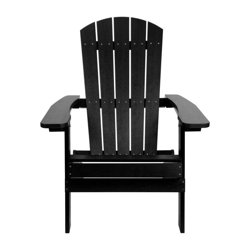 All-Weather Poly Resin Folding Adirondack Chair - Patio Chair