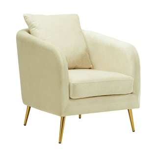 Picket House Furnishings Zuri Accent Chair With Gold Legs In Cream On Sale Overstock 31782373