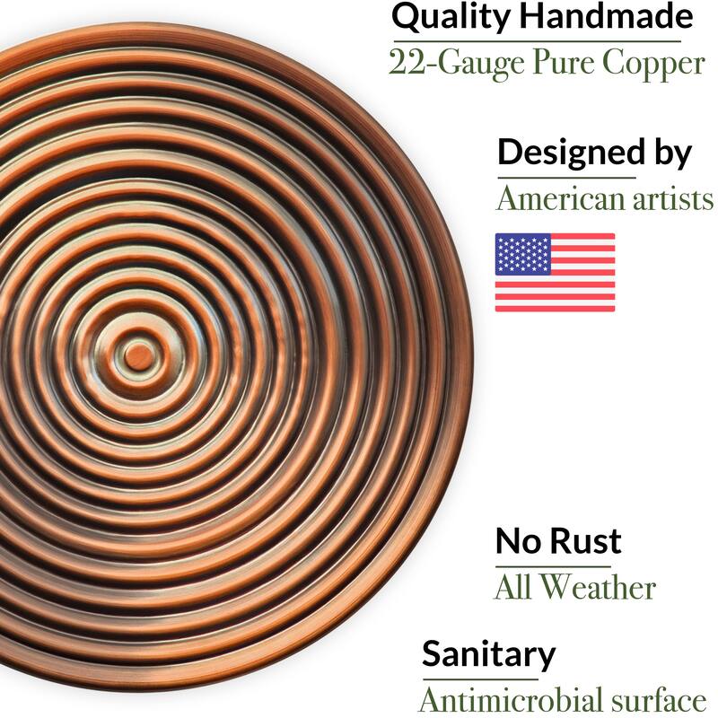 20" Bronze Ripples Bird Bath with Garden Pole