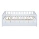 preview thumbnail 30 of 46, Wooden Daybed, Twin Sofa Bed with Trundle and Fence Guardrails for Kids Teens Adults, Wood Slat Support, No Box Spring Needed