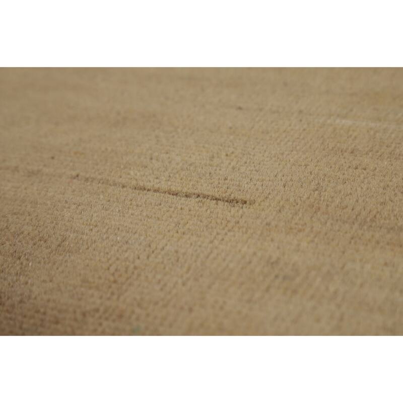 Contemporary Gabbeh Oriental Area Rug Hand-Knotted Solid Wool Carpet - 4'3" x 6'7"