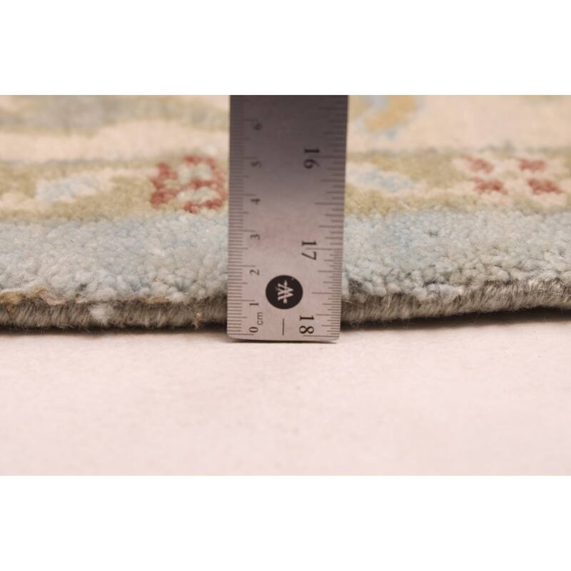 ECARPETGALLERY Hand-knotted Modern Oushak Light Blue Wool Rug - 7'11 x 9'11