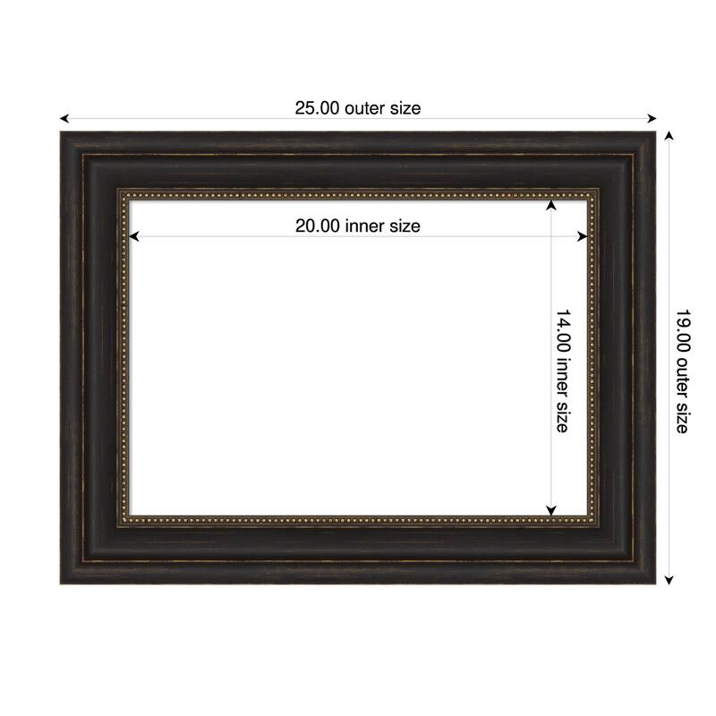 Amanti Art Accent Bronze Framed Dry Erase Magnetic Board - 25 x 19 in