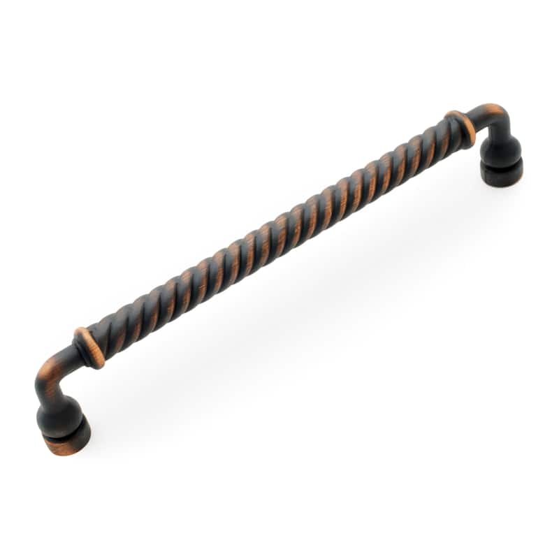 RK International Twisted 8 Inch Center to Center Handle Cabinet Pull - Valencia Bronze