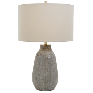 Uttermost Monacan Grey Textured Table Lamp - 25.5"H