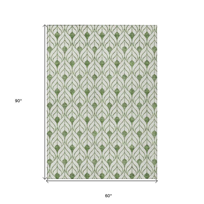 HomeRoots Geometric Transitional Rectangle Outdoor Rug