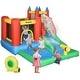 preview thumbnail 2 of 8, Outsunny 6-in-1 Kids Bounce House Inflatable Water Slide with Pool, Water Gun, Climbing Wall, Inflator Included