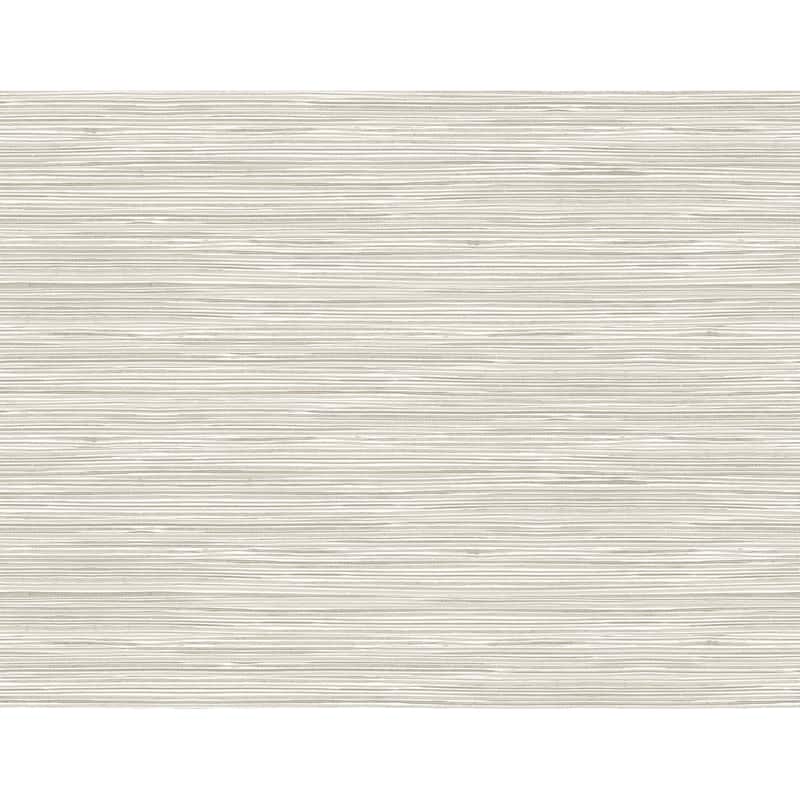 Seabrook Designs Novalee Faux Grasscloth Embossed Vinyl Unpasted Wallpaper - 27 in. W x 27 ft. L - Metallic Silver