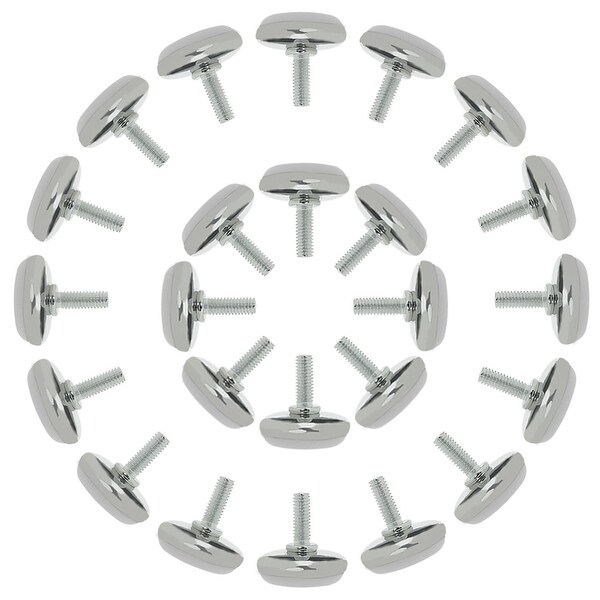 M6 x 20 x 30mm Furniture Glide Leveling Feet Adjustable Leveler Floor Protector for Cabinet Industrial Machine Leg 24pcs