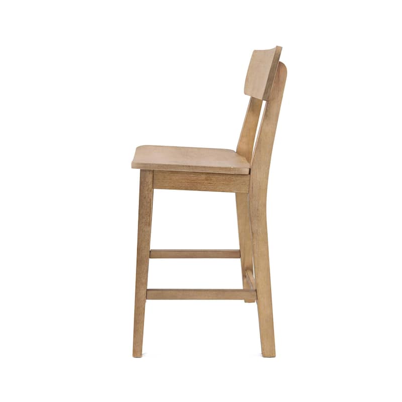 Rustic 24-inch Torino Wood Counter Stool