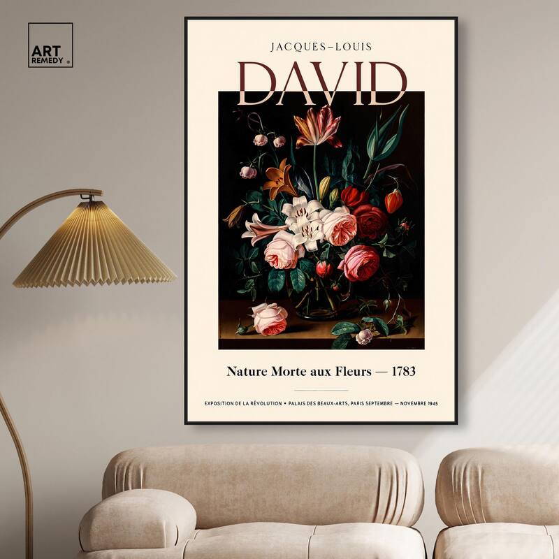 Flowers in a Dark Canvas by Art Remedy