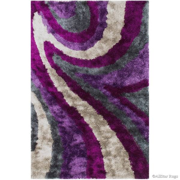 Shop Allstar Rugs Purple Geometric Thick Area Rug 7 11 X 10 5 Overstock 11454949