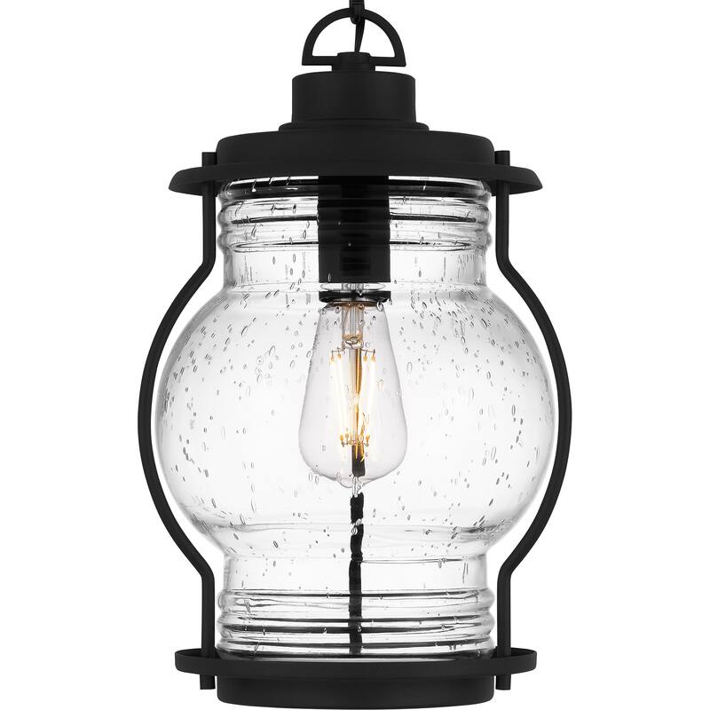 Luther 1-Light Earth Black Outdoor Hanging Lantern