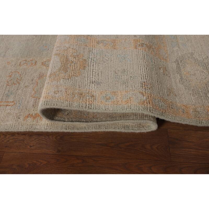 Turkish Oushak Vegetable Dye Area Rug Handmade Wool Carpet - 5'0"x 6'10"