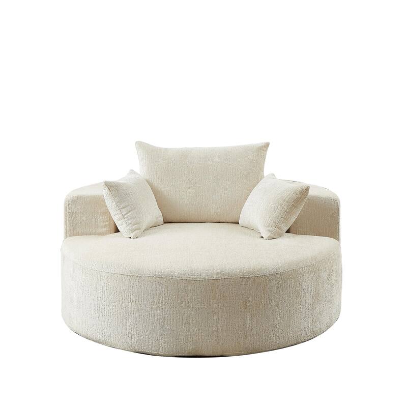 Comfortable Chenille Sponge Sofa for Various Rooms, No Assembly Needed
