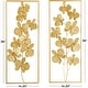 preview thumbnail 6 of 4, CosmoLiving by Cosmopolitan Gold Metal Orchid Floral Home Wall Decor with Gold Frame (Set of 2)