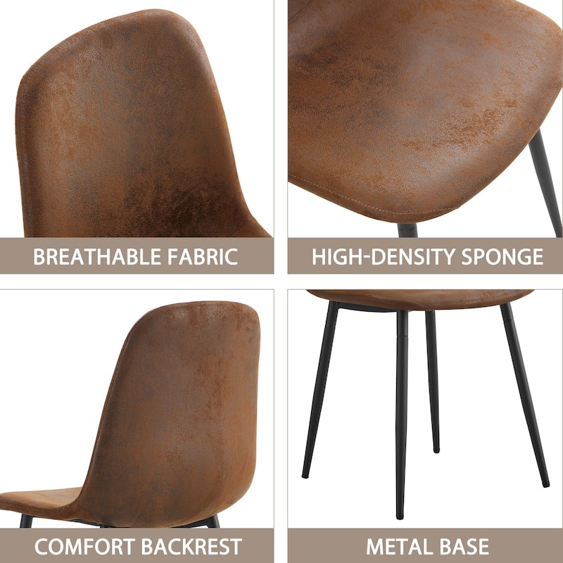 Lounge Chair Side Chair Office Chair Set of 6 Armless Chair Kitchen Chair Reception Chair with Metal Legs