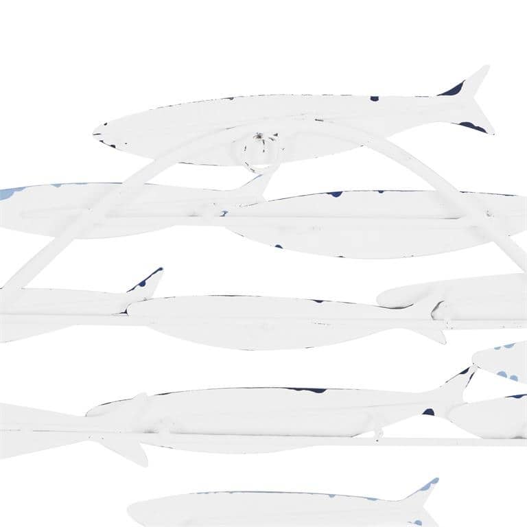 School of Fish Metal Wall Art Coastal OceanInspired Home Decor