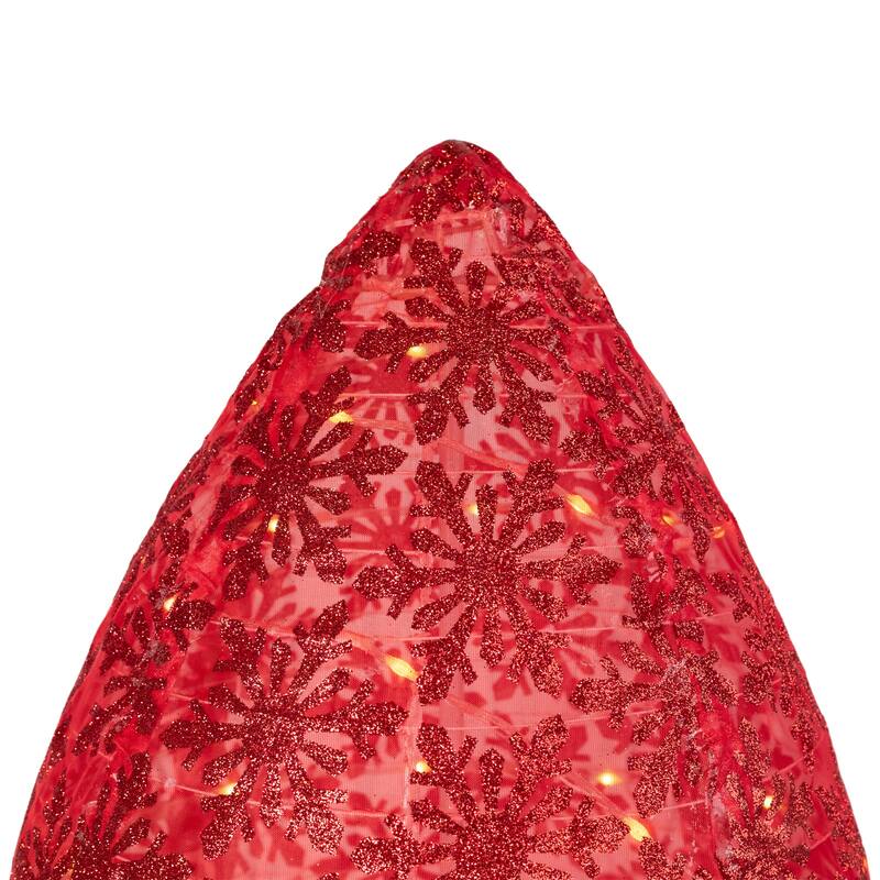 LED Lighted Retro Light Bulb Outdoor Christmas Decoration - 32" - Red - Warm White