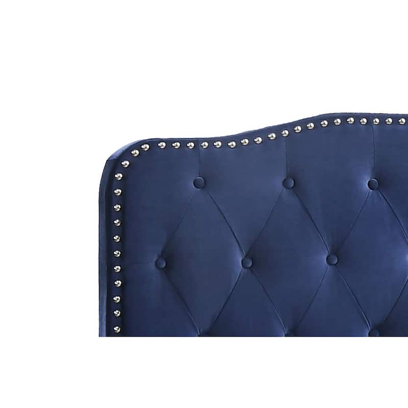 Best Quality Furniture Upholstered Button Tufted Panel Bed