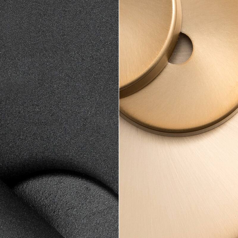 Hatfield 2 Light Black Forged & Vibrant Gold Wall Mount - 12"W x 18.5"H x 6"D