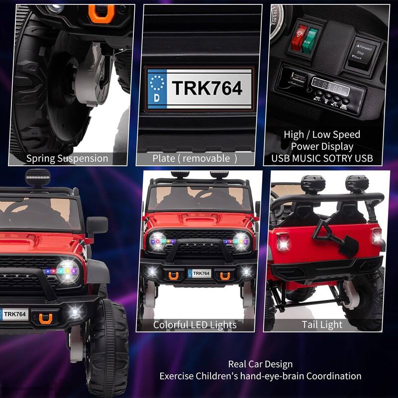 2 Seats 24V Kids Ride on Truck with Remote Control