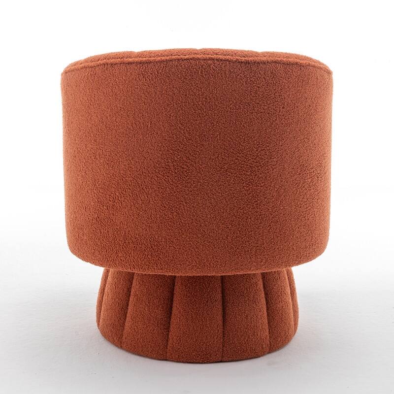 SEYNAR Modern Glam Velvet Upholstered Round Swivel Accent Barrel Chair