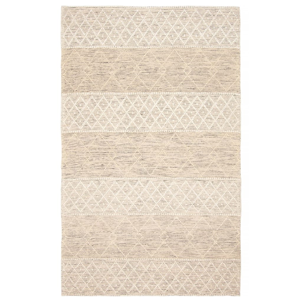 ECARPETGALLERY Braid weave Sienna Cream Wool Rug - 4'11 x 8'0