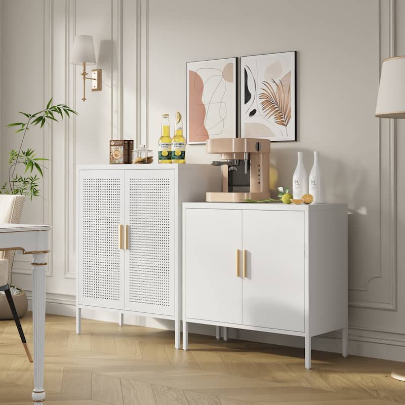 Metal Sideboard with 2 Doors and 2 Adjustable Shelves