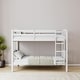 preview thumbnail 3 of 8, Meble Furniture Noah Bunk Bed (79"W x 62"H) - Modern Kids Twin Over Twin White
