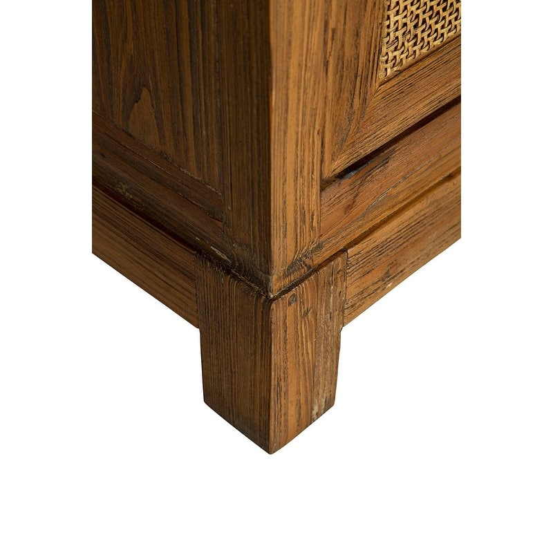 Furniture Classics Pine Cane DeWitt Display Storage Cabinet