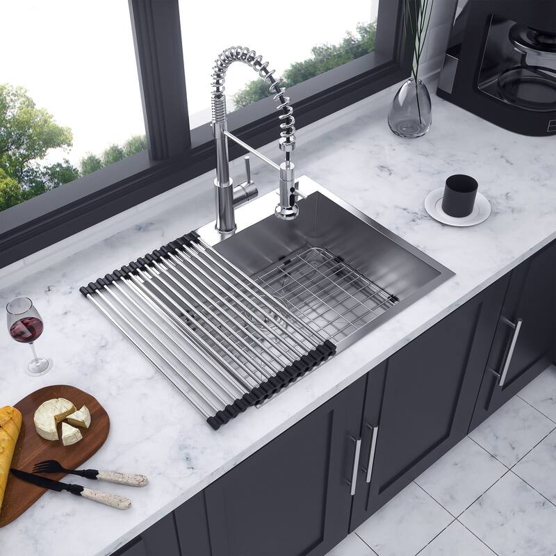 Drop-in Single Bowl Stainless Steel Kitchen Sink - 25*22