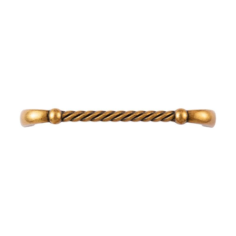 Utopia Alley Naples Cabinet Ring Metal Drawer Pull knob/Pull, Antique European Brass, knobs 1.48"/3.75"/5" center to center