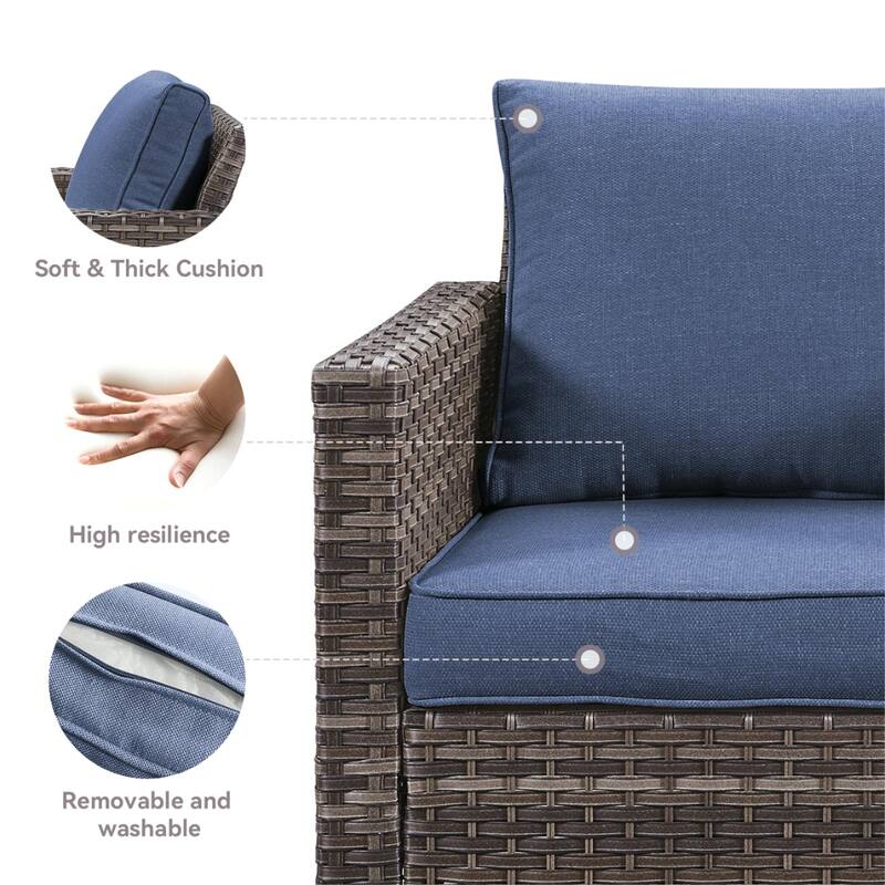 Outdoor Swivel Glider Chairs with Soft Cushion