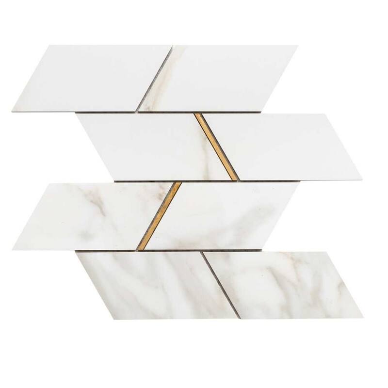 Stately Avenue 11x12 Polished Porcelain Mosaic Tile - Floor, Wall, Backsplash