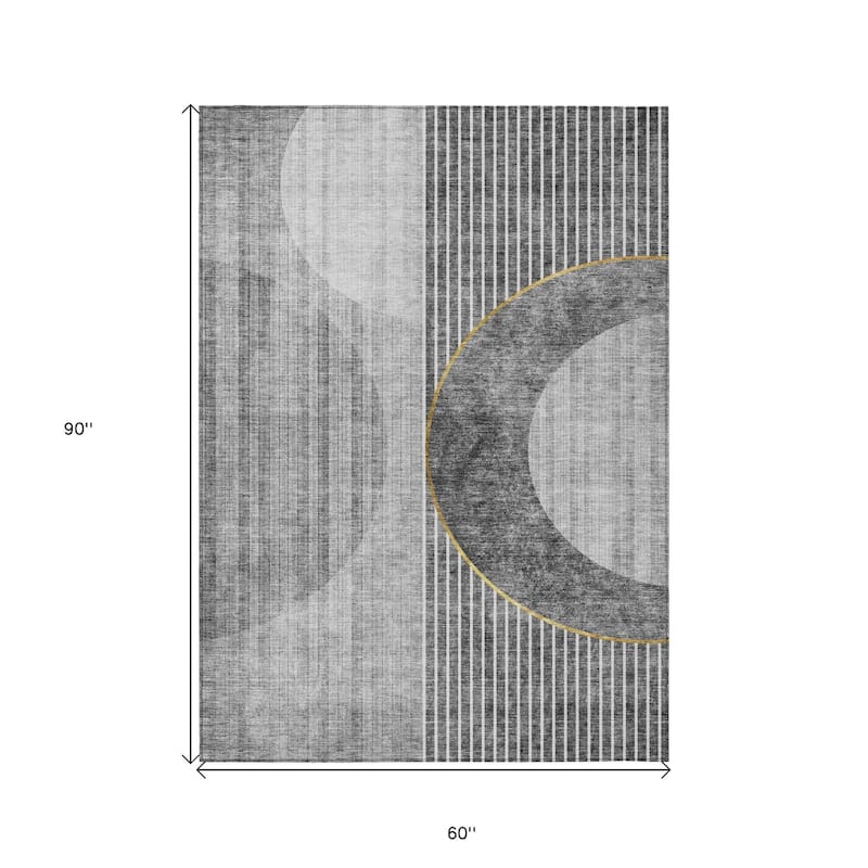 HomeRoots Geometric Transitional Rectangle Outdoor Rug