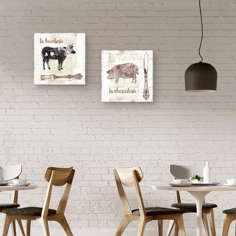 Golden Cuisine by Carol Robinson S/2 by Carol Robinson Canvas Art Prints