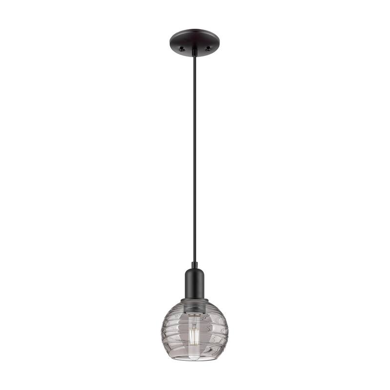 Innovations Lighting Downtown Urban - Athens Deco Swirl - 1 Light 6" Cord Hung Mini Pendant