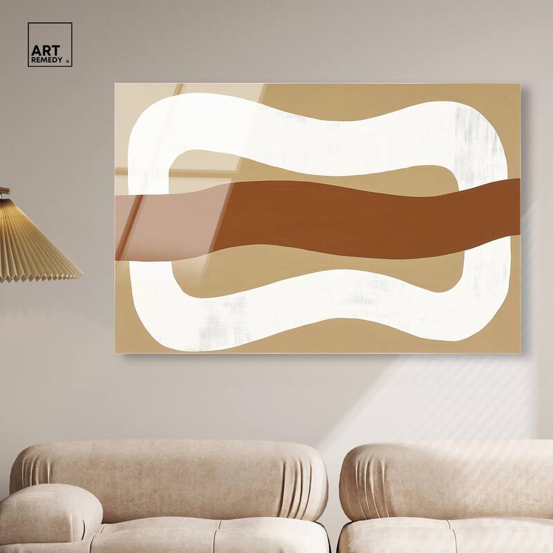 Minimal Wavy I Acrylic by Art Remedy, Ready to Hang