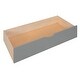 preview thumbnail 9 of 7, Gray + 2 Drawer Pine Wood Bunk Bed, Triple Sleeping Space, Built-in Middle Drawer, Safety Guardrail