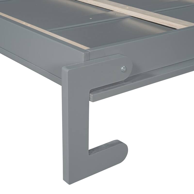 Queen Size Murphy Bed Hidden Wall Bed with Both Sides Closet Drawers and Storage Shelves, Space-Saving Versatile Murphy Bed