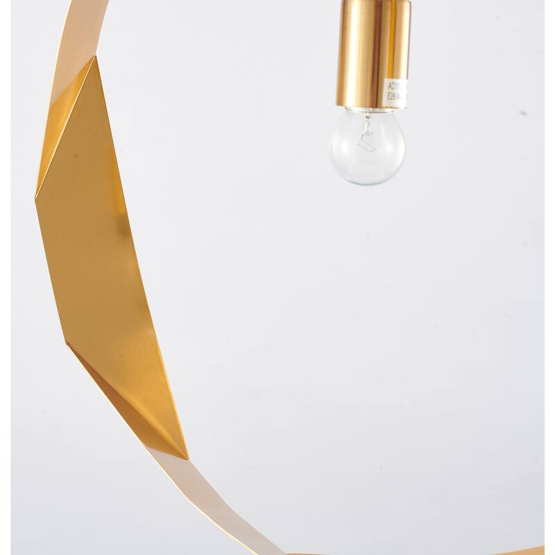 Crystal Pendant Light - Modern Ceiling Mount Fixture, Metal Hanging Lamp, 20 Inch Artistry Design