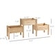 preview thumbnail 12 of 16, Outsunny 73" x 18" x 32" 3 Tier Raised Garden Bed w/ Three Elevated Planter Box, Freestanding Wooden Plant Stand