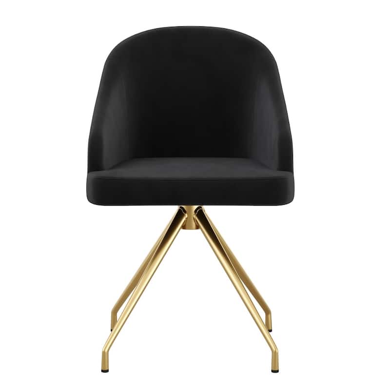 Martha Stewart Upholstered Stationary Swivel Home Office Chair