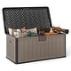 preview thumbnail 3 of 42, Costway Storage Box with Lockable Design & Gas Strut Handle 2 Person - See Details Brown+Black