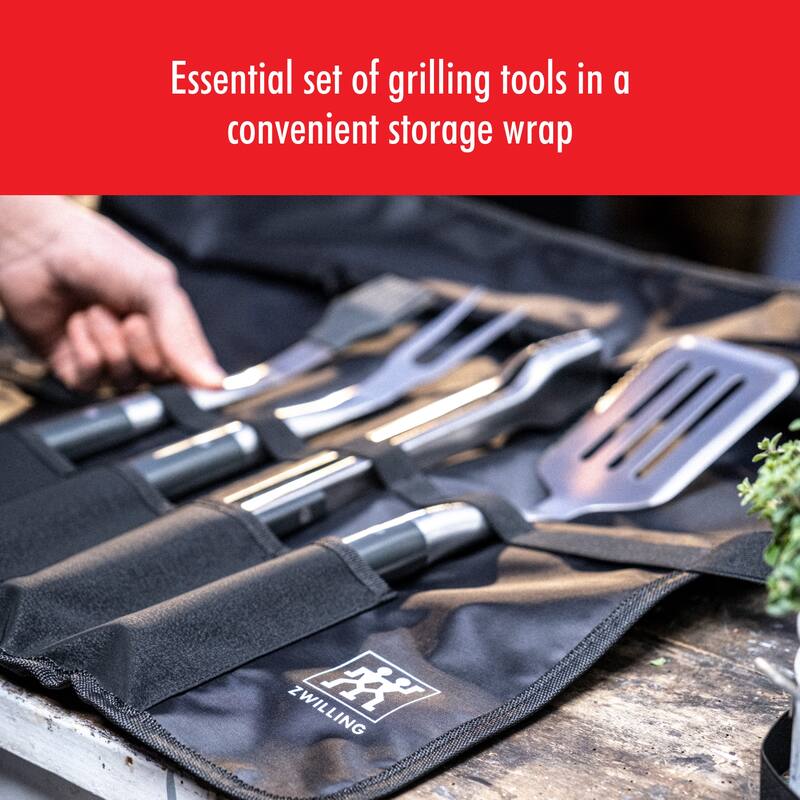 ZWILLING BBQ+ 5-pc Grill Tool Set - Black