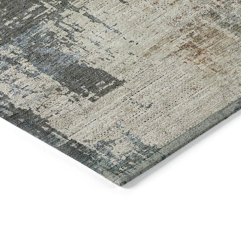 Machine Washable Indoor/ Outdoor Chantille Abstract Ombre Rug