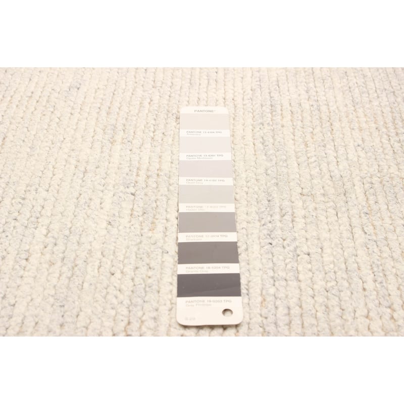 ECARPETGALLERY Hand-knotted Tangier Light Grey Wool Rug - 5'3 x 7'6